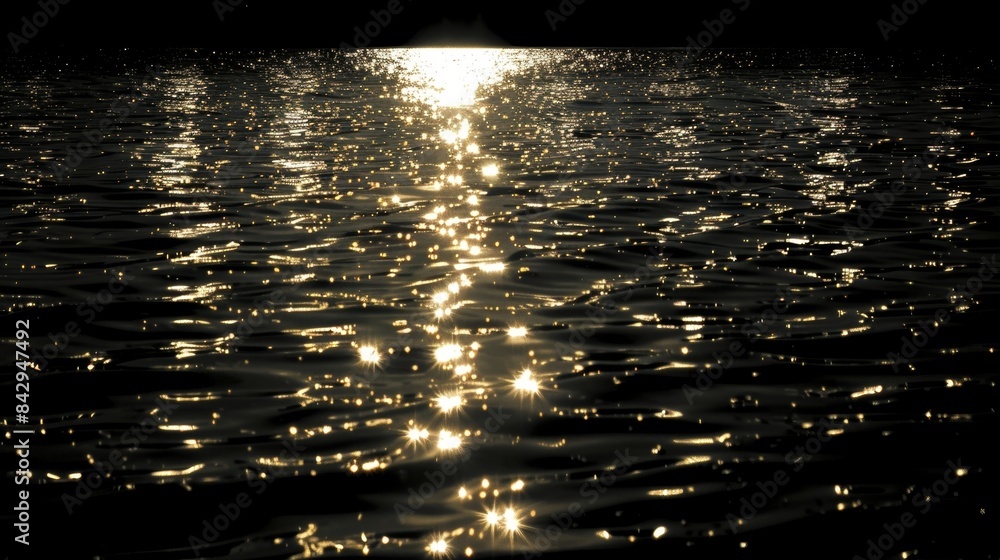 Aufkleber as darkness falls the moons glints on the water provide the only source of light creating a mysterio