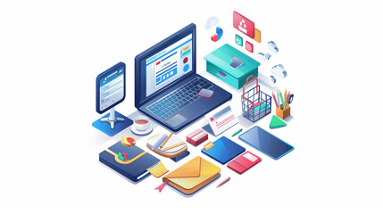 Obraz premium Office icon set.