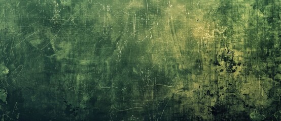 Obraz premium Dark green grunge background or texture with scratches and stains showing an aged and distressed vintage design element