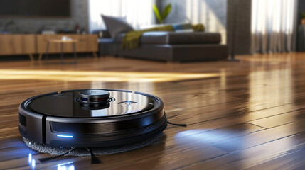 Futuristic Household Helper: Robotic Vacuum Cleansing