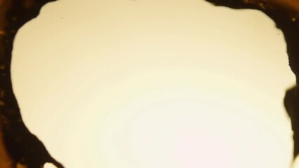 Bubbling close-up plastic cinematic film