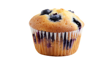 blueberry muffin isolated on white
