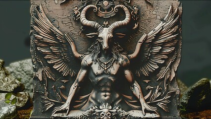 Ancient Scroll Unholy Scripture Demonic Depiction Dark Magick Satanic Temple