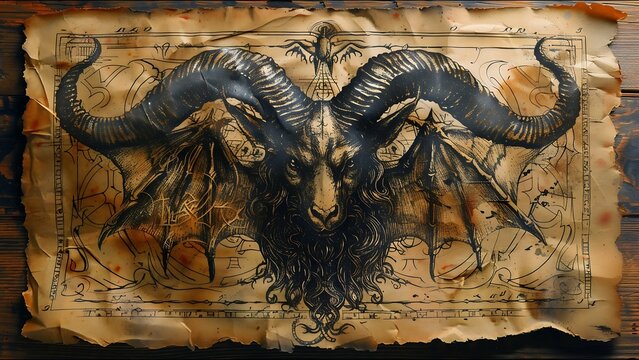 Demonic Hellspawn Goat Human Hybrid Satanic Temple Deity 