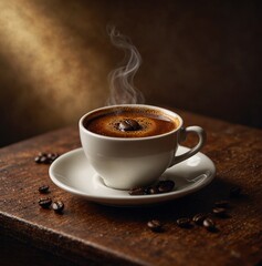 Fototapeta premium chocolate delights coffee with coffee beans
