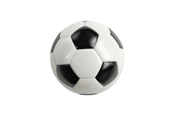 Fototapeta premium High-quality image of a classic black and white soccer ball isolated on a transparent background. perfect for sports and fitness-related projects.