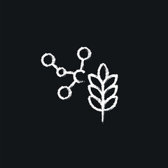 Carbohydrates chalk icon. Line customizable illustration. Contour symbol. Vector isolated outline drawing.
