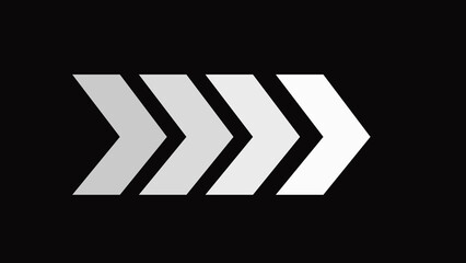 White glowing wright arrows. Glowing Arrows on a Black Background. 3d rendering glowing up arrow abstract background.