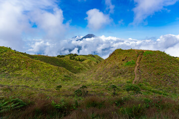 clouds over the mountains