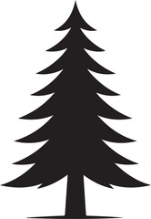 fir tree silhouette vector