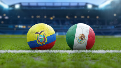 Fototapeta premium Ecuador vs Venezuela Soccer Match