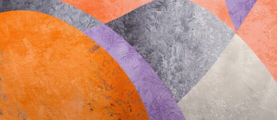 Vibrant mix of curved and straight shapes in orange, purple, grey, white, and black. Perfect for modern projects like banners, posters, and web templates