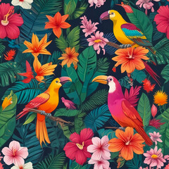 Obraz premium pattern with birds