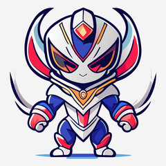 Vector Art of Full Body Alien Mascot for T-shirt and Wall Art