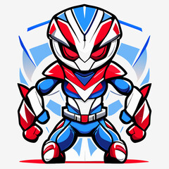 Sublimation-Optimized Vector Graphic of Colorful Alien Mascot for Apparel and Home Decor