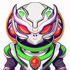 Extraterrestrial Vector Mascot Illustration for Vibrant T-shirt Prints and Wall Art
