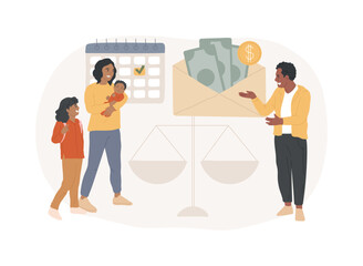 Maintenance obligation isolated concept vector illustration.