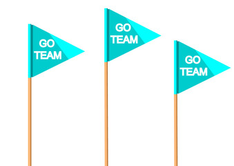Sport pennants on a white background