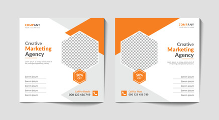 corporate social media post and web banner design template