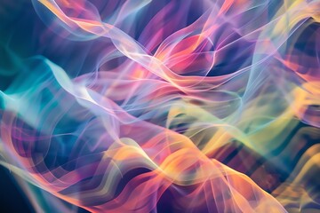 Obraz premium An intricate dance of light waves and geometric forms