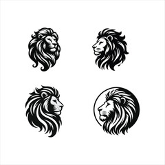 ion head logo icon, lion face vector Illustration, on a isolated background, EPS