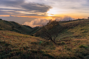 sunrise over the mountains