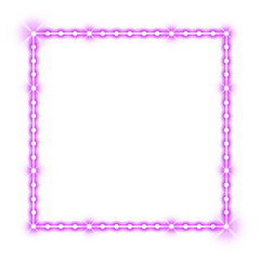 purple square frame dot and neon light