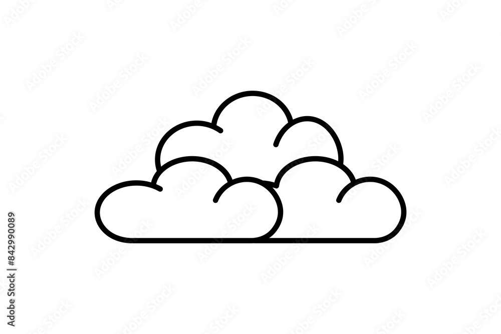 Poster cloud icon. icon related to weather. suitable for web site, app, user interfaces, printable etc. lin
