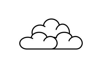 Cloud icon. icon related to weather. suitable for web site, app, user interfaces, printable etc. line icon style. simple vector design editable