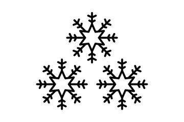 Snowflake icon. icon related to weather. suitable for web site, app, user interfaces, printable etc. line icon style. simple vector design editable