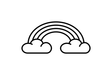 Rainbow icon. icon related to weather. suitable for web site, app, user interfaces, printable etc. line icon style. simple vector design editable