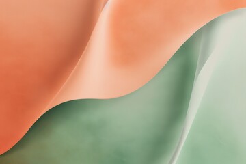 Smooth, flowing shapes in orange and green hues blend elegantly, creating a modern, stylish pattern with a bright, airy feel. Perfect for creative projects, this backdrop offers ample copy space