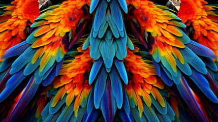 Obraz premium Macaws Abstract Image Pattern Background, Texture, Wallpaper, Background, Cell Phone Cover and Screen, Smartphone, Computer, Laptop, 16:9 Format - PNG