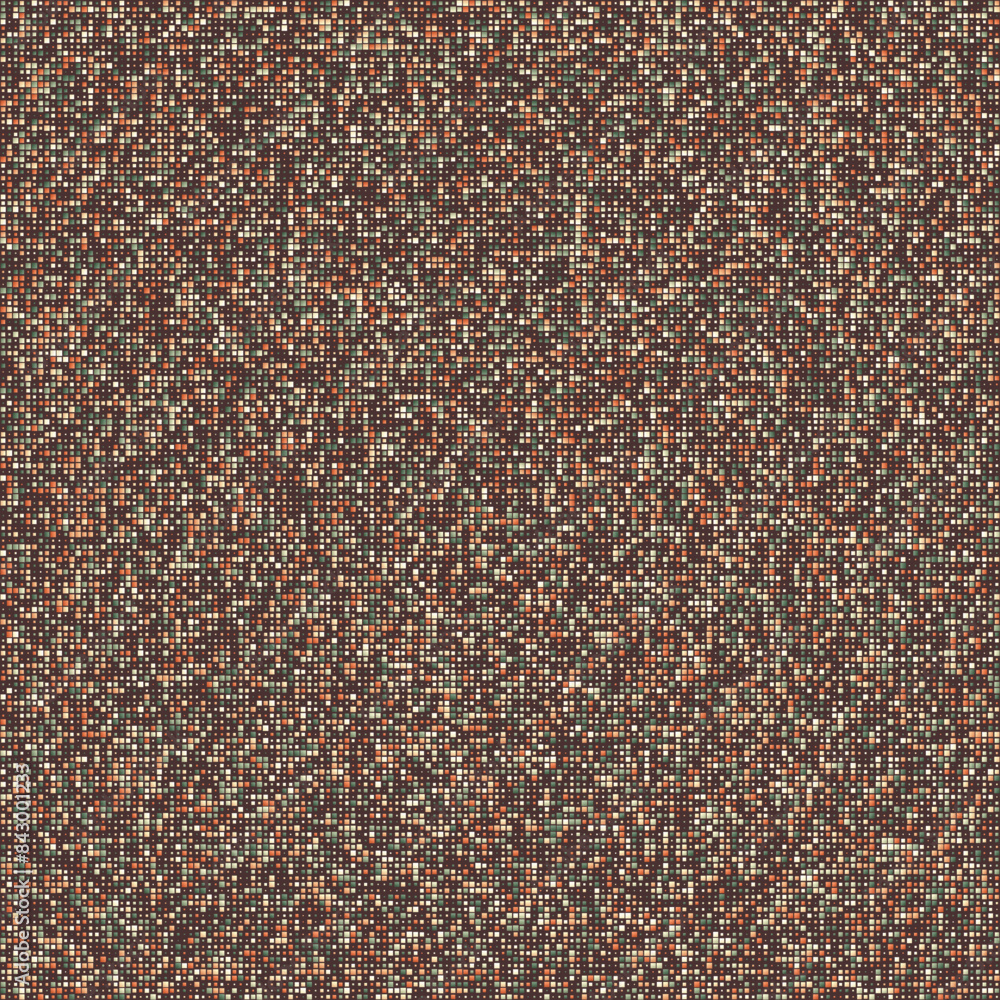 Poster abstract geometric design featuring gradient squares in multiple earthy tones with a touch of warmth