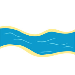 Flowing river top view