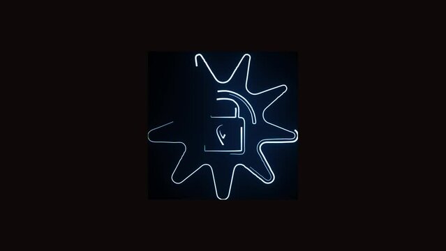 Setting the lock neon animation background acon