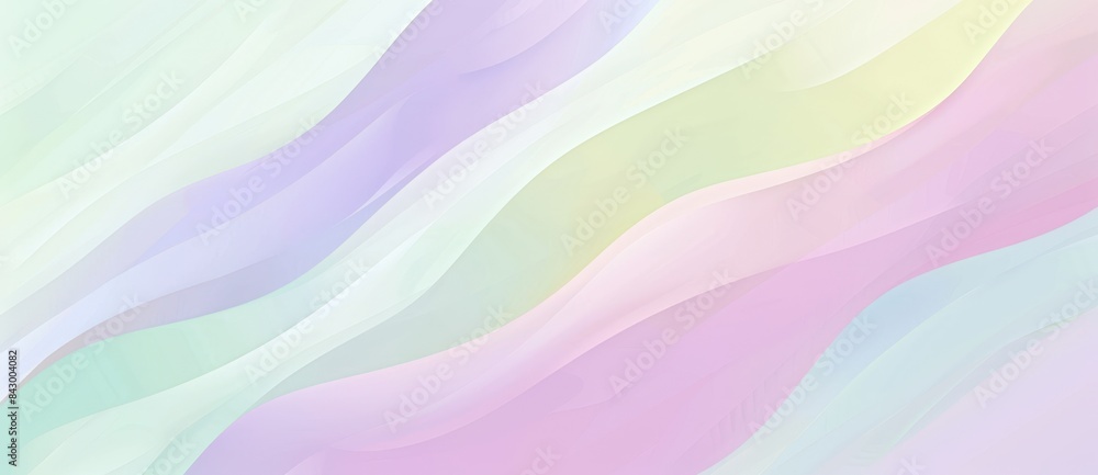 Poster soft color gradients blend seamlessly, creating a soothing abstract design with gentle curves and pa