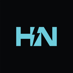 HN logo design vector template