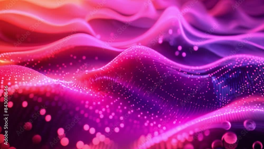 Poster abstract background with a pink and purple gradient mesh that creates a wavy effect. the mesh is mad
