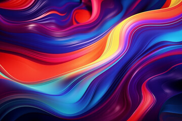 Abstract background colored stains and waves of liquid glossy paint	
