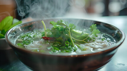 Pho Perfection: Vietnamese Soup with Fresh Herbs