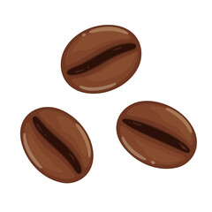 真上から見たコーヒー豆のイラスト