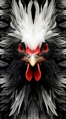 Obraz premium Abstract Image Pattern Background of Roosters Chickens, Texture, Wallpaper, Background, Cover and Screen of Cell Phone, Smartphone, Computer, Laptop, 9:16 Format - PNG