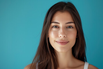 A close up portrait of a young woman with a subtle smile