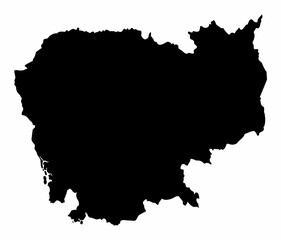 Obraz premium Cambodia silhouette map