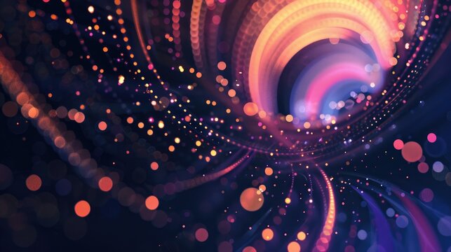 Creative circular background with abstract spiral dots creating a dynamic sense of urgency ideal for adding depth to your projects