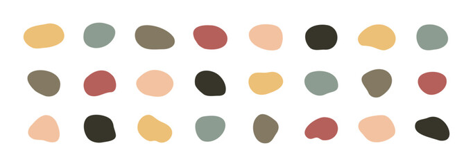 Organic shape set. decorartive minimal modern art illustration graphic design vector. abstract shape. trendy blob circle simple splash liquid matisse contemporary style 