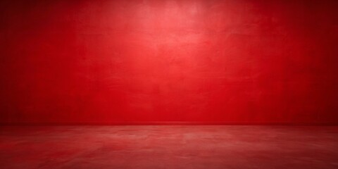 Bright red wall with bold red paint texture
