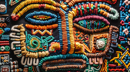aztec bead work, indigenous people handicrafts