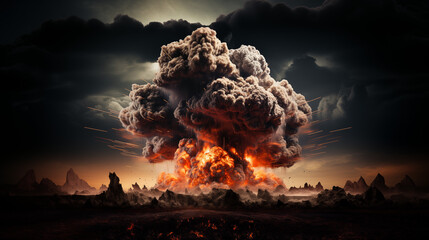 Photograph Nuke explosion in abandon valley